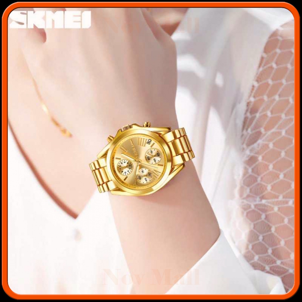 SKMEI Jam Tangan Analog Wanita Strap Stainless Steel - 1897