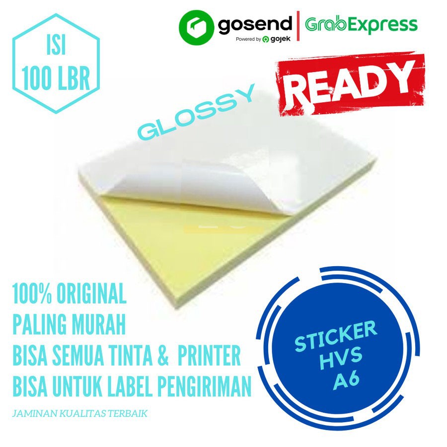 Trend-Stiker Cromo Glossy A6 isi 100 lembar /Sticker Chromo label Produk dan Label Pengiriman Online