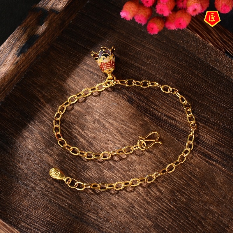 [Ready Stock]Eight-Diagram-Shaped Appetizer Ancient Clock Bracelet Personalized Safe Lucky Beads