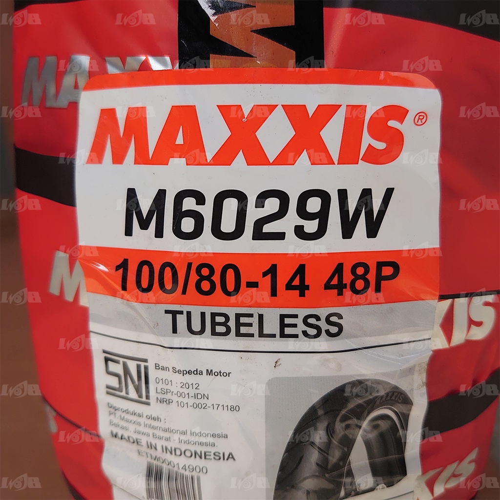 Maxxis M6029W 100/80-14 Ban Luar Tubeless Motor Matic Matik Universal Depan Belakang