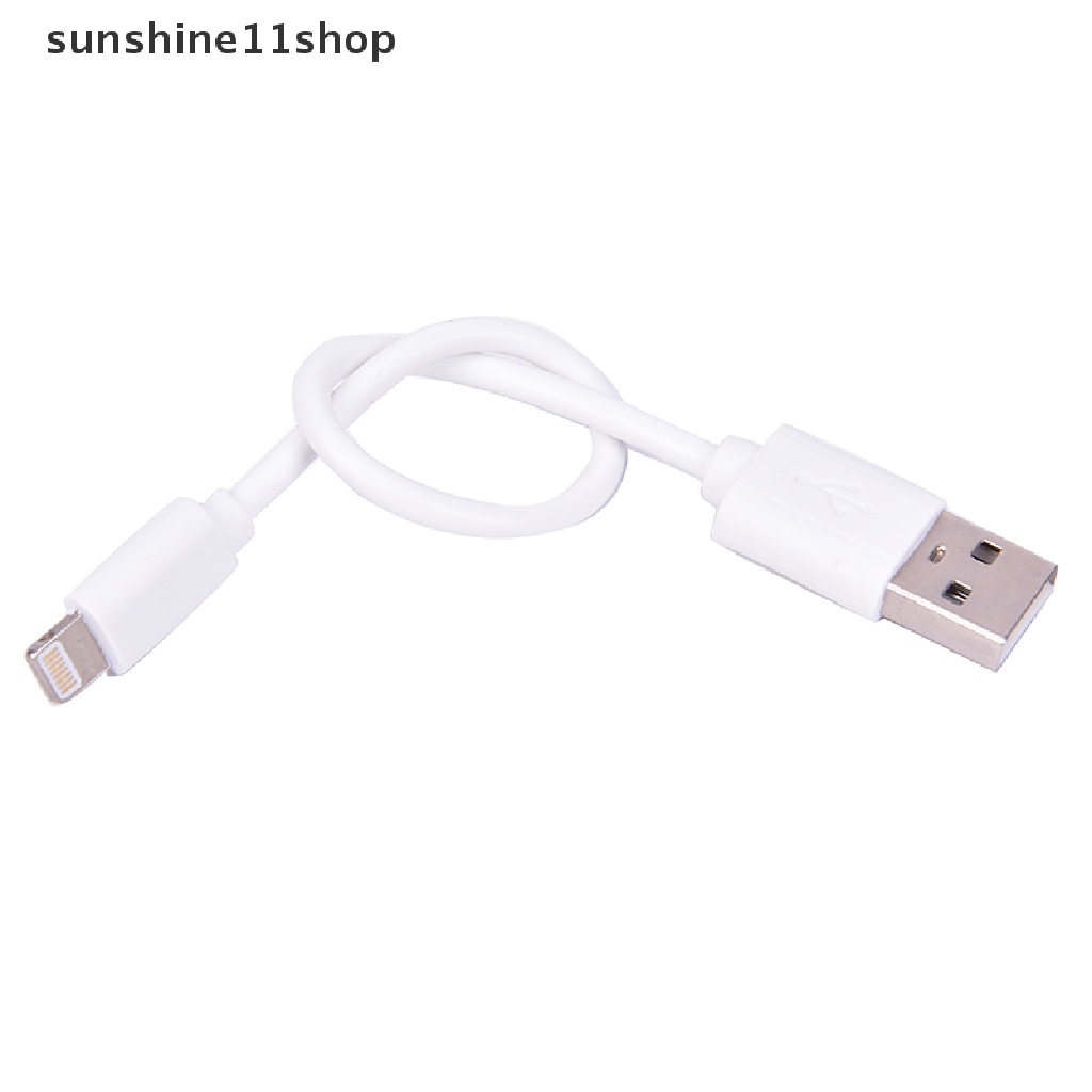 Sho Kabel Charger Lightning Mini Pendek 22cm 8 Pin USB Untuk iPhone 5s 5c 6 6s SE 7 Plus