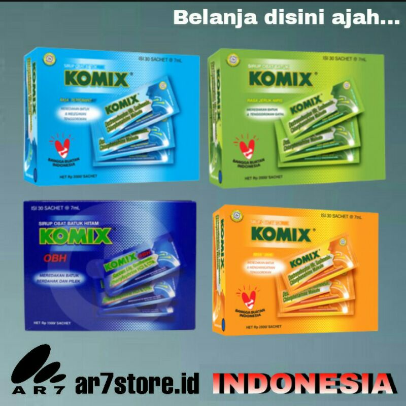 KOMIX Sirup obat batuk 1 Box isi 30 pcs 7gr