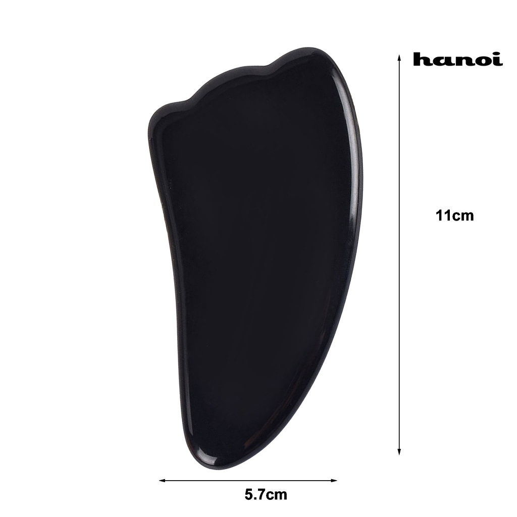 HQTM_Guasha Tool Heart-Shaped Prevent Wrinkle Black Black Wrinkle Reducing Guasha Stone for Unisex