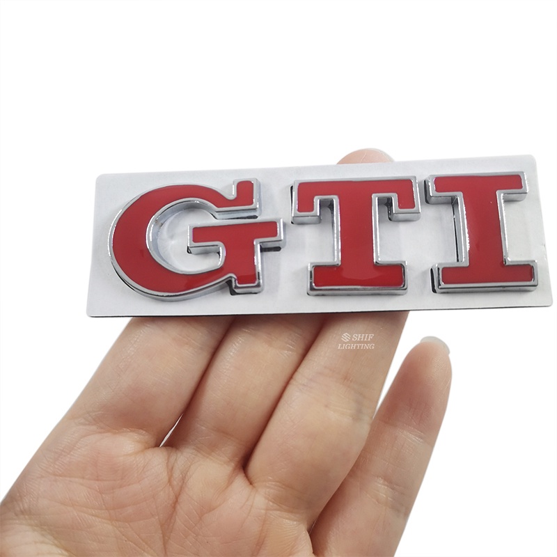 1pc Stiker Emblem Logo GTI Bahan Metal Untuk Bagasi Belakang Mobil Volkswagen Golf Polo GTI