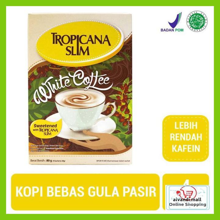 

57Ryr66- Tropicana Slim White Coffee (4 Sachet) - Sugar Free T7Tfhty-