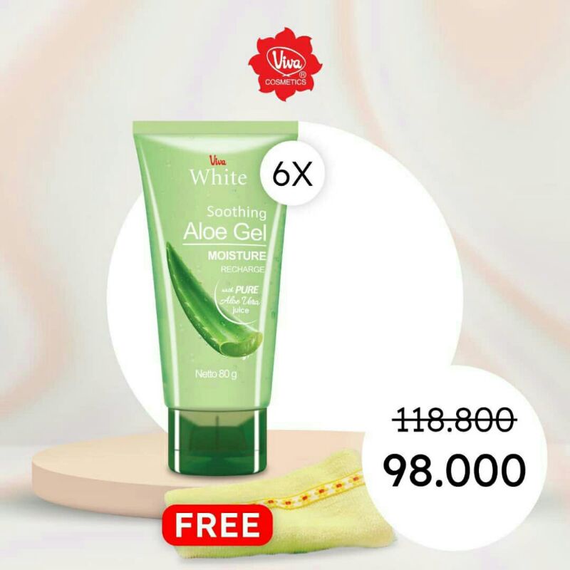 Paket 6 Soothing Aloe Vera Gel Viva