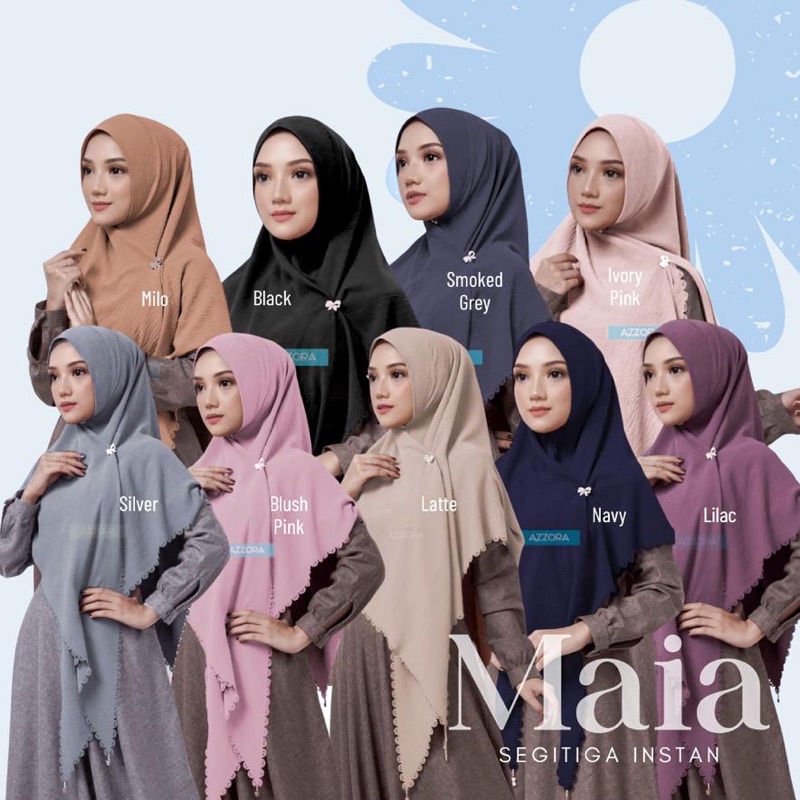 Hijab - Segitiga Instan Maia Crinckle Airflow By Azzora