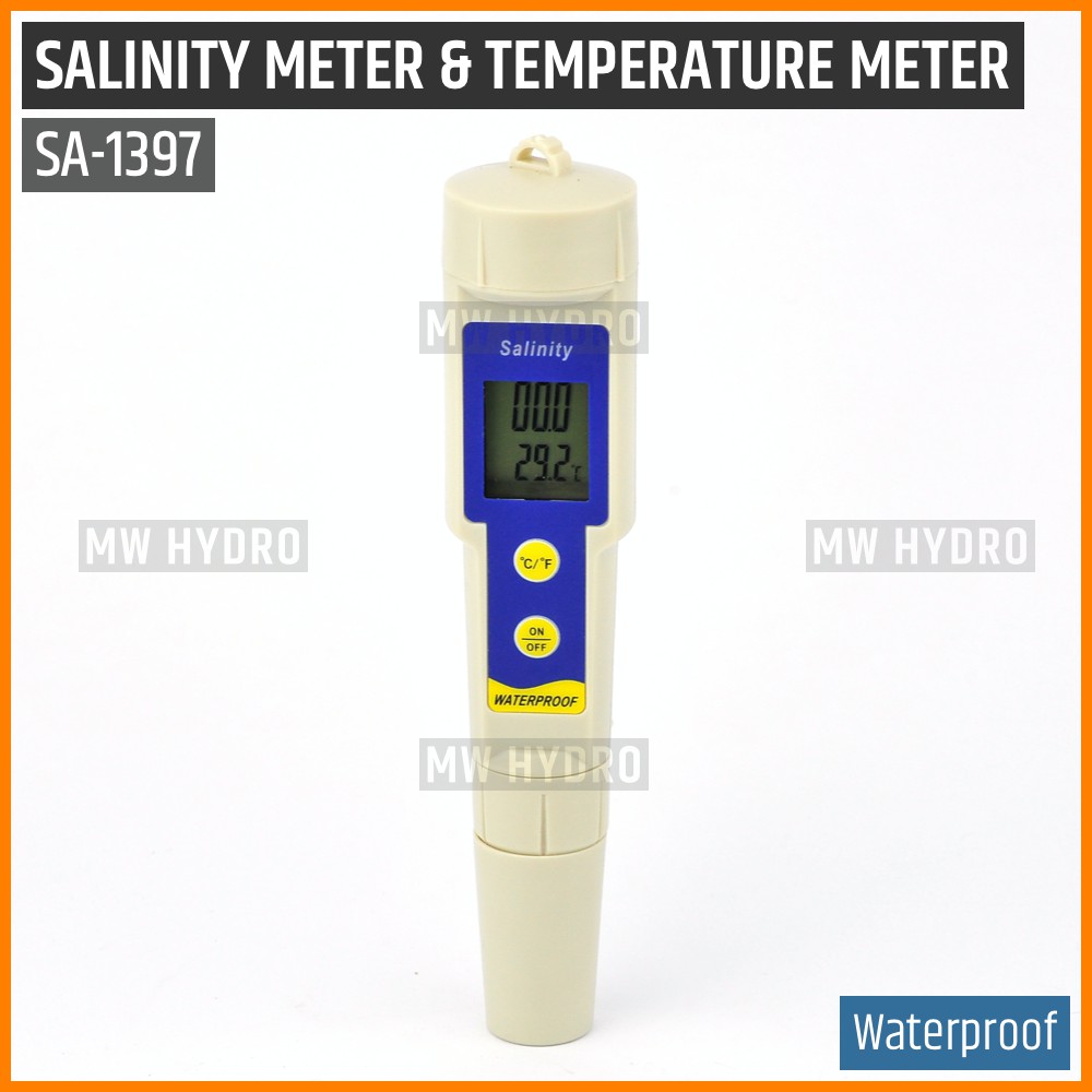 Digital Salinity Meter with Temperature, Waterproof, SA-1397
