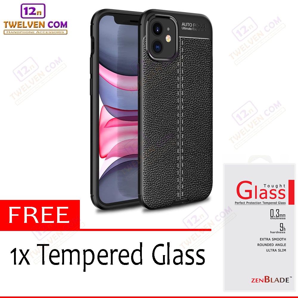 [FLASH SALE] Case Auto Focus Softcase iPhone 12 - Free Tempered Glass