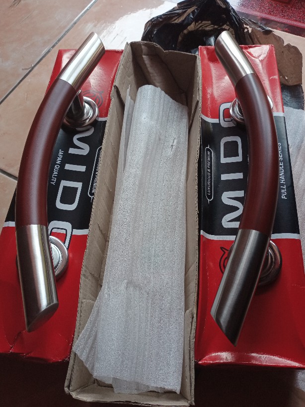 Kunci Pintu Kupu Tarung Minimalis Handle Pintu Tarikan Pintu Gagang Pintu Bulat Sabit 33 Cm Coklat