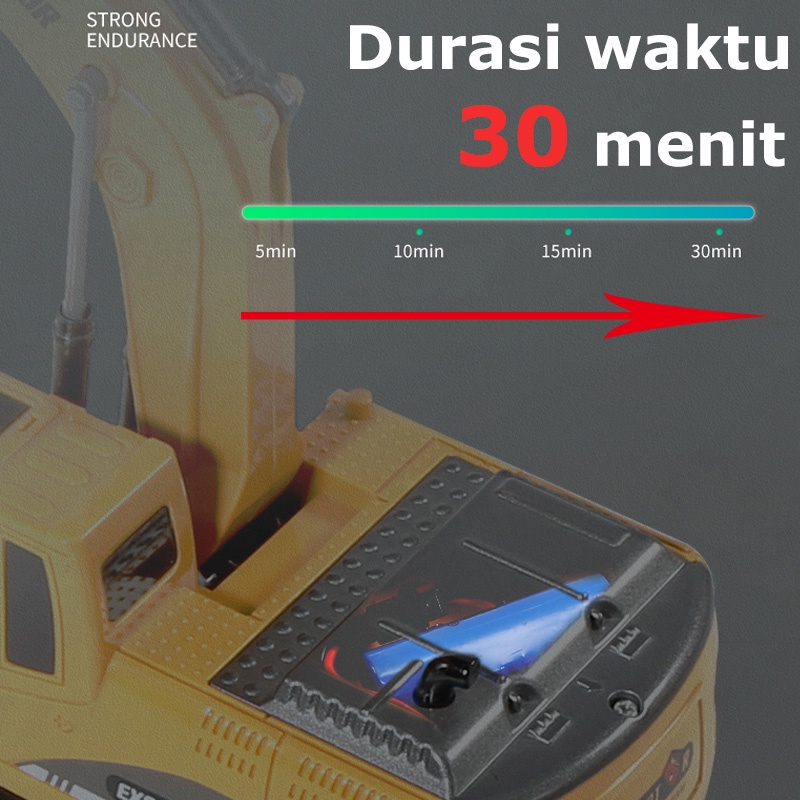 Ekskavator Remote Control RC Excavator Beko Remot 6 Channel Skala 1:24 Bahan Paduan Heavy Digger Mainan Anak-3