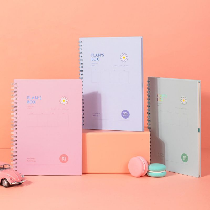 

DELI Spiral Buku Agenda Bulanan / Planner Monthly Diary / Journal Book A5 60 lembar