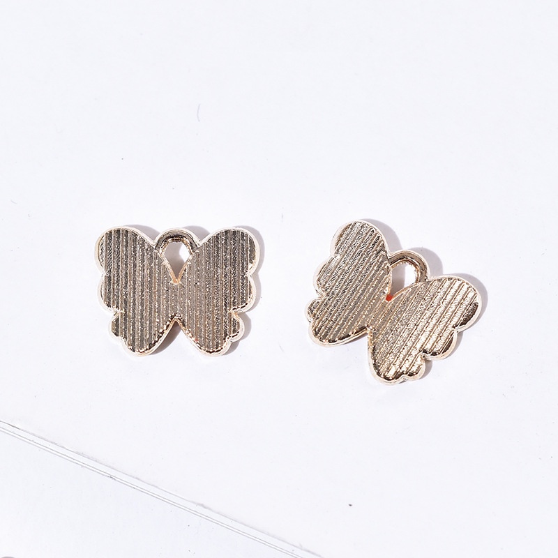 10pcs Liontin Kupu-Kupu Mini 11mm Bahan Alloy Handmade Untuk Membuat Perhiasan DIY