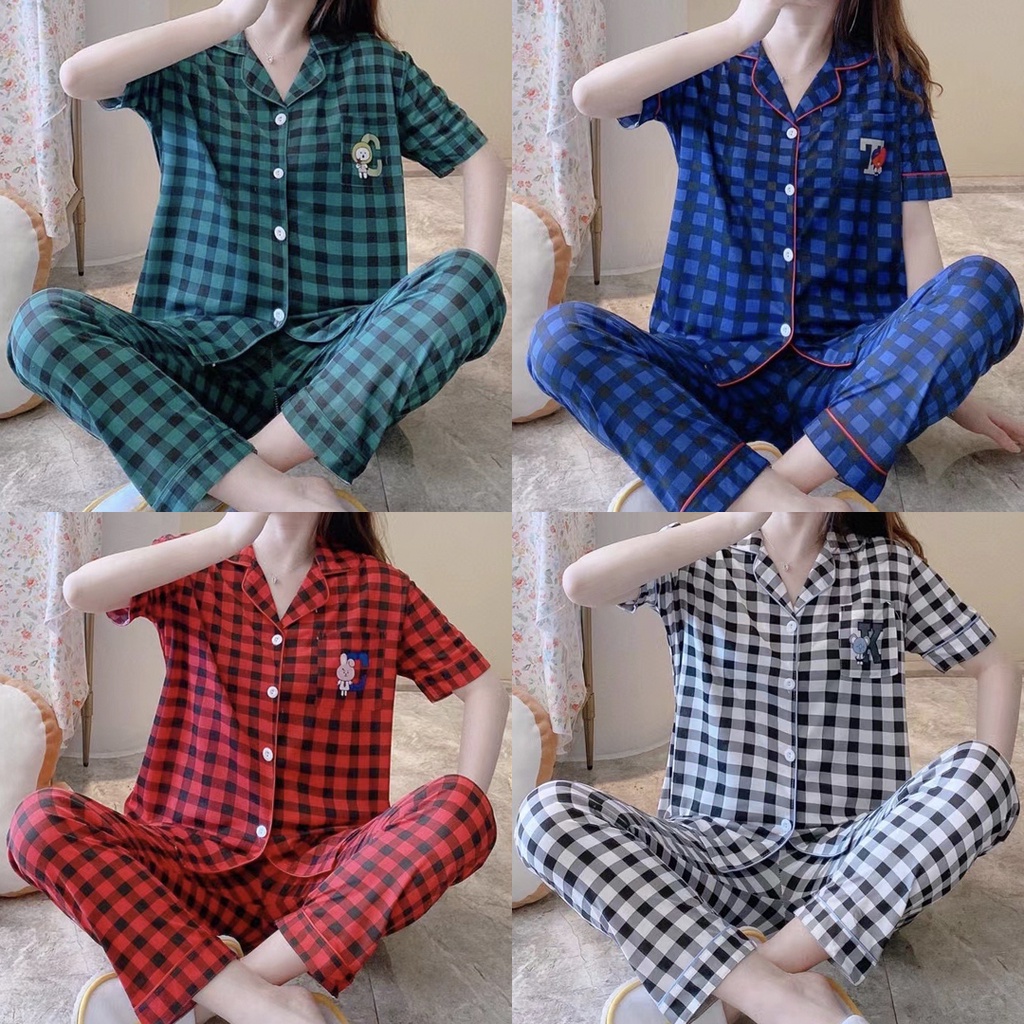 UNOFFICIAL Piyama Be Te Es BT21 Baju Tidur Kpop Bangtan Boys Pajamas Chimmy Tata Cooky Koya