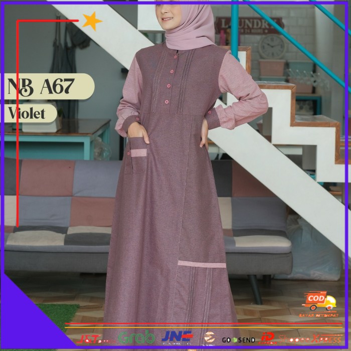 ❤BISA COD❤ Gamis Dewasa Nibras Nb A67