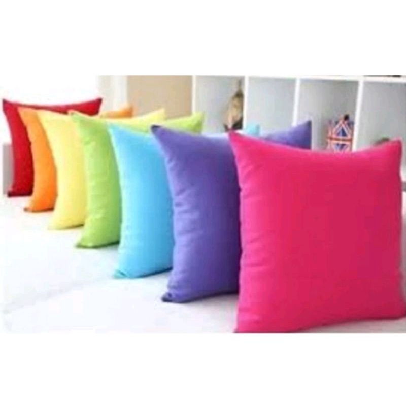 Sarung Bantal Sofa premium uk 40x40 cm dan 50x50 cm  Embos polos Pakai Resleting (satuan)