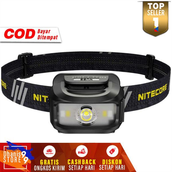 ™616&lt; Nitecore Senter Kepala Carger USB Murah Headlamp Rechargeable Outdoor Head Lamp Charger