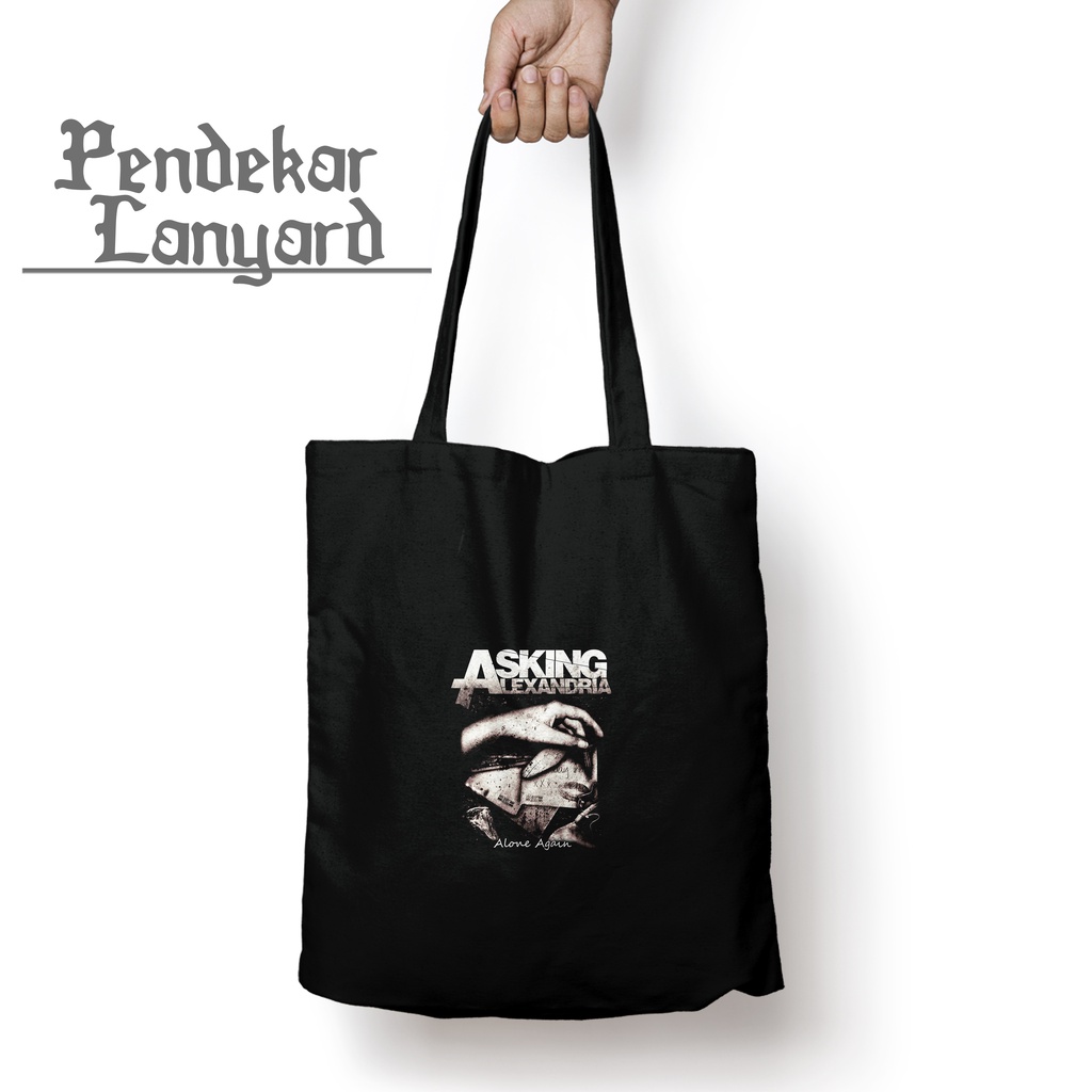 ASKING ALEXANDRIA Totebag Band Musik Tas Sekolah Kuliah Jinjing Pria Wanita Kekinian