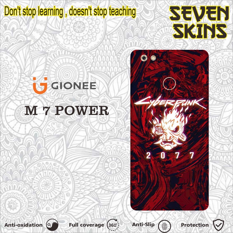 SKIN HANDPHONE DAPAT 2 PCS  GIONEE M 7 POWER CYBERPUNK 2077
