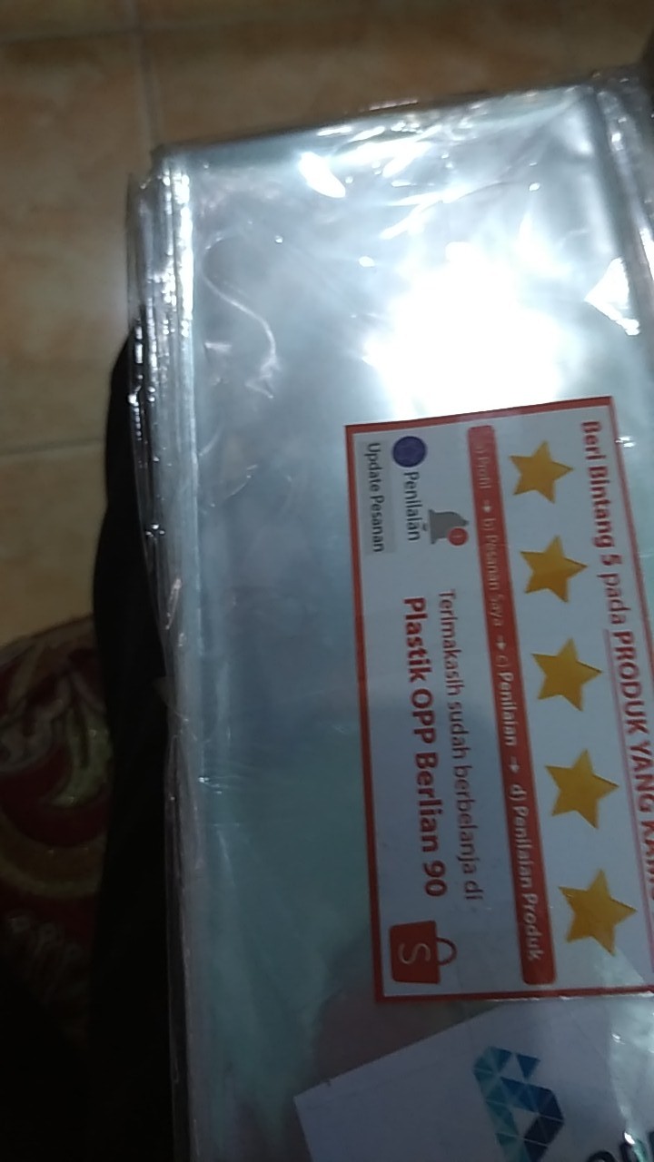 9 X 21,5 Cm Plastik Opp Seal Tebal 30 Micron (0,5) / Plastik Kemasan / Plastik Undangan