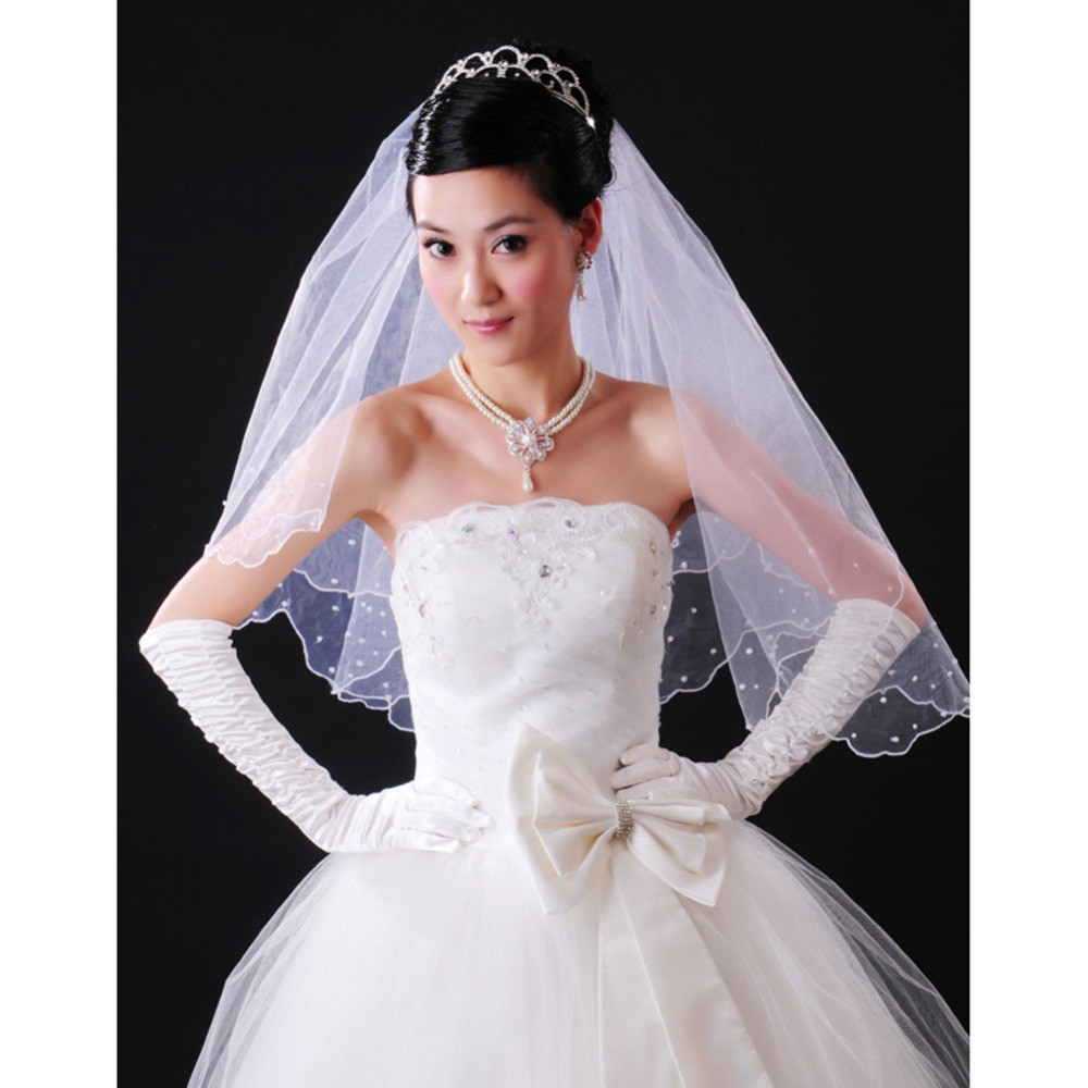 Kode SR13 Kerudung pengantin wedding veils Bridal import