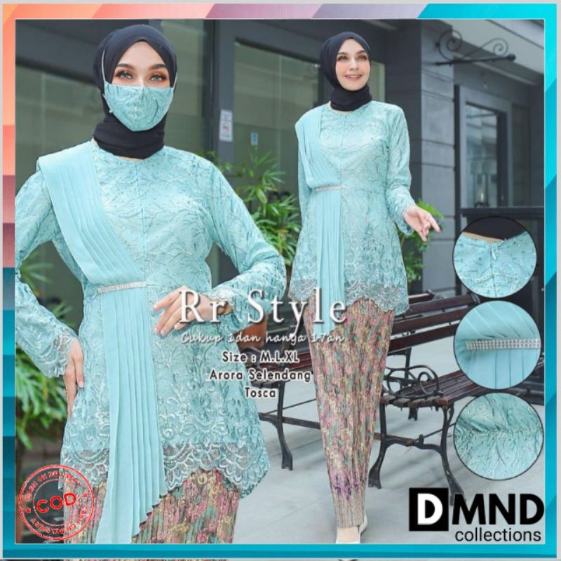 SET KEBAYA AURORA SELENDANG - KEBAYA MODERN - KEBAYA WISUDA - KEBAYA PESTA - ATASAN KEBAYA MODERN - KEBAYA KEKINIAN - KEBAYA BRUKAT - ATASAN KEBAYA BROKAT - SET KEBAYA MODERN - SET KEBAYA - KEBAYA PESTA