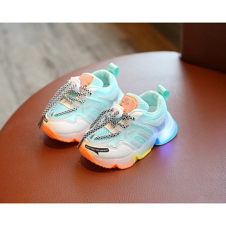 littlekiddoss SH20113 Sepatu Lampu Anak Import Sneakers Glacio LED Murah