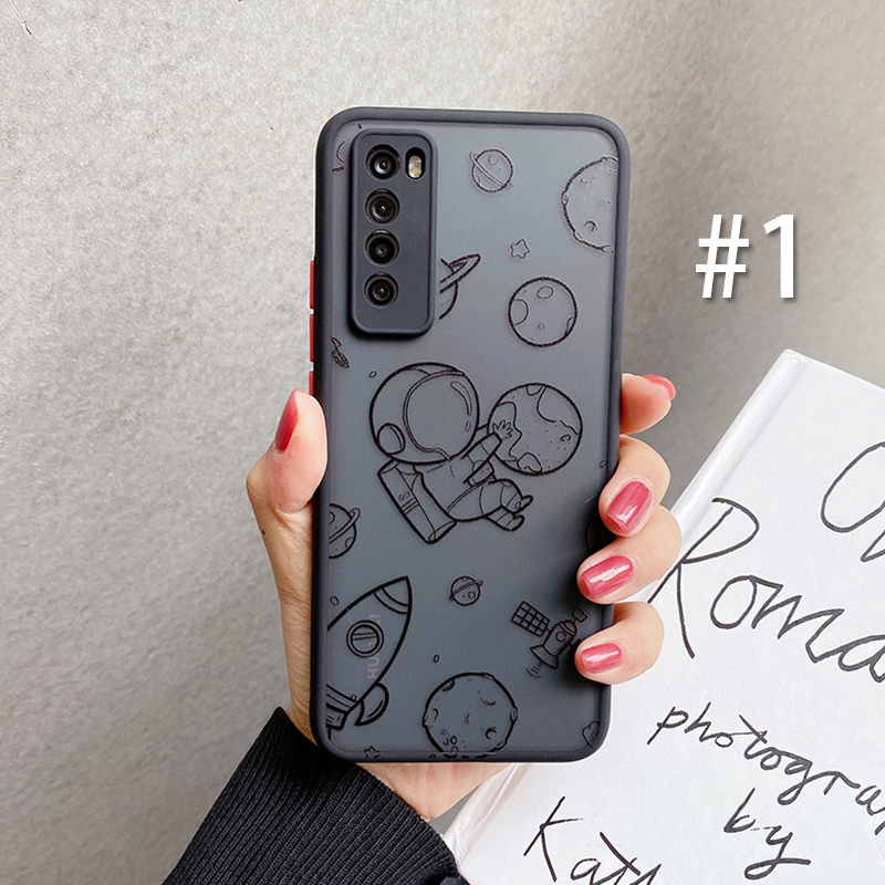 CASE XIAOMI 10 9 8 Note10 Lite Pro Redmi Note9 Note8 Note7 9T 9 9A 9C 8 7 A3 Note 10 9 8 7 POCO M3 X2 X3 K20 K30 INS NASA Line astronaut Skin feel soft Protect camera case-1