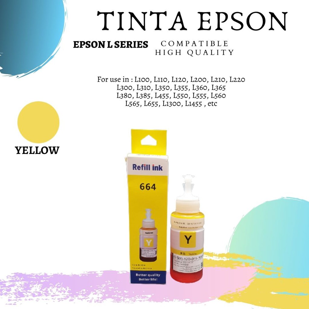 Tinta Epson Colorpro L120 L210 L300 L310 L220 L360 L365 L565 L455 L1300 1 PAKET 4 WARNA