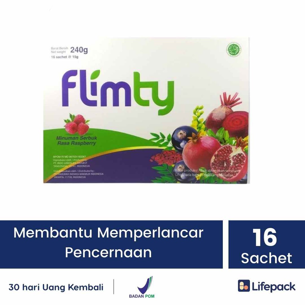 FLIMTY ORIGINAL FIBER BLACKCURRANT - Minuman Serbuk Pelangsing-Rasberry