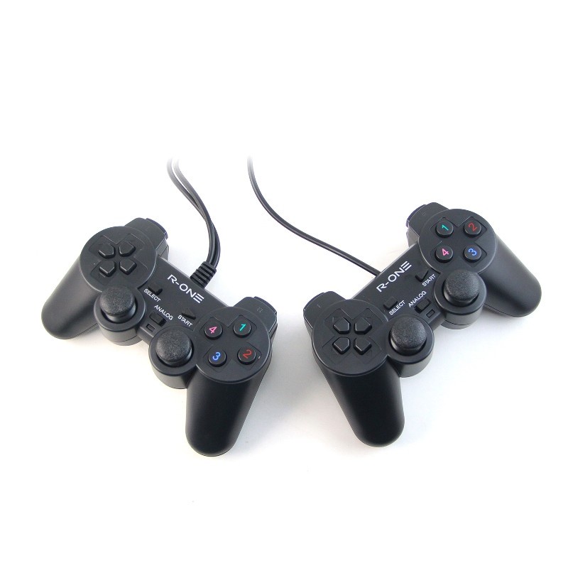 GAMEPAD DOUBLE GETAR R-ONE - ACC PC GAMING JOYSTICK PLAYSTATION MURAH