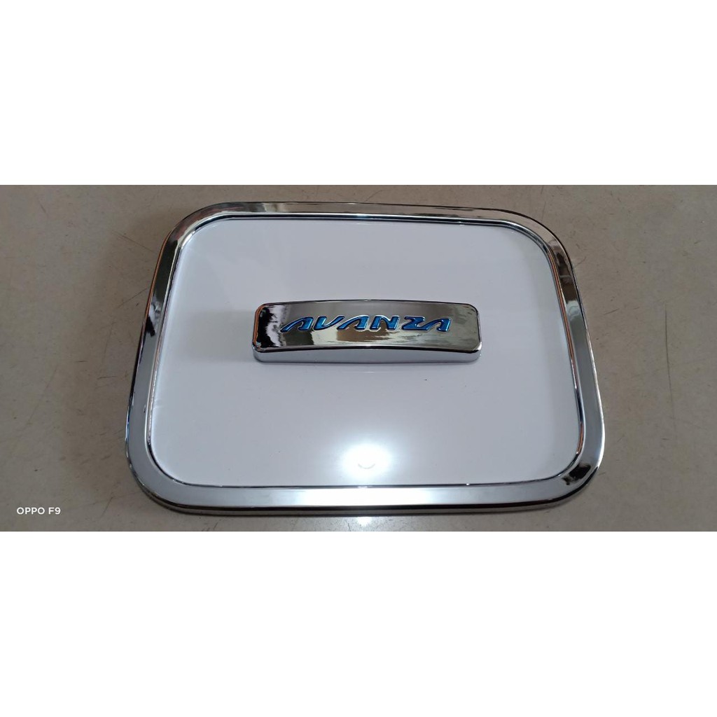 HBANAB - TOYOTA ALL NEW AVANZA TANK COVER HYBRID AVANZA ALL NEW PUTIH LOGO BIRU TANK COVER AN AVANZA