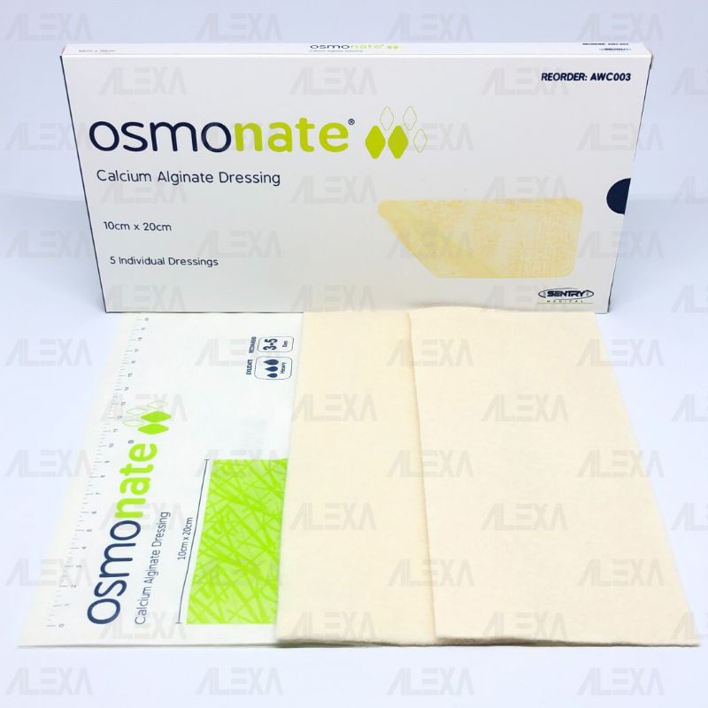 osmonate 10 x 20 cm calcium alginate, osmonate alginate dressing mirip cutimed alginate