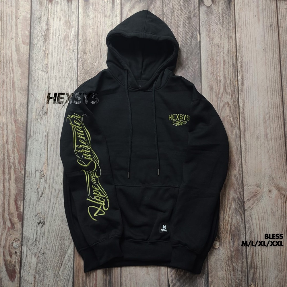exclusive bossque x hexsys - bless hoodie bordir mythology jumper sweater pria racing jaket hoodie