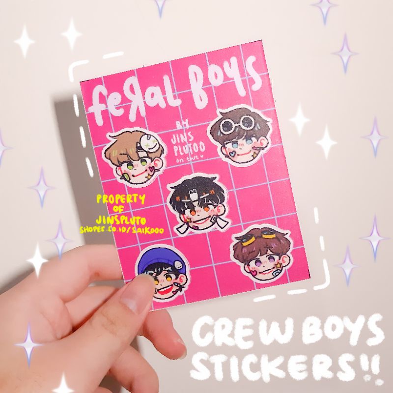 Dream SMP MCYT sticker set | crew boys / feral boys edition 