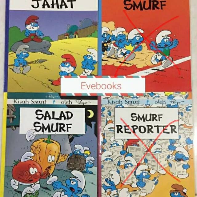 Komik Terjemahan Preloved Kisah Smurf Salad Smurf, Olimpiade Smurf, Smurf Jahat Reporter Peyo