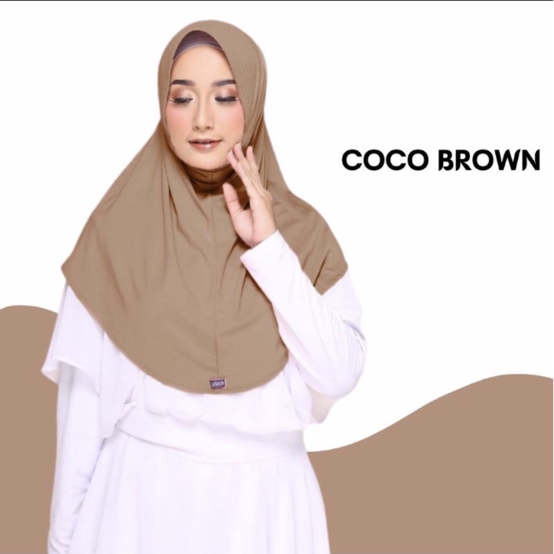 Elzatta - Jilbab Instan Zaria Casual-713 Coksu