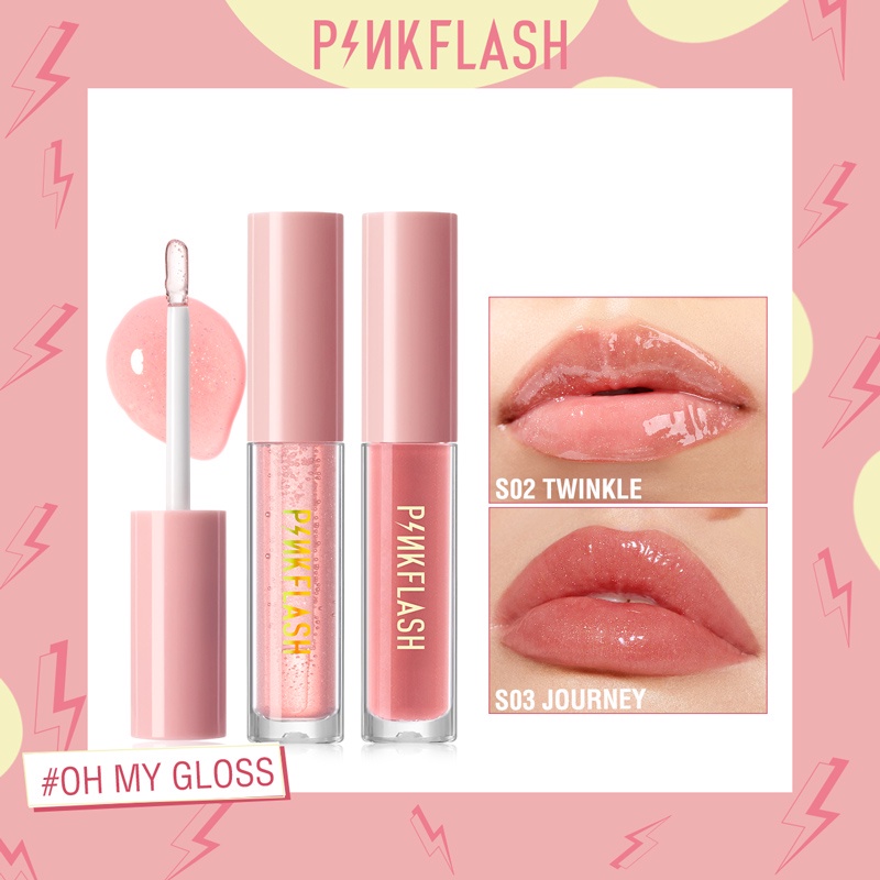 PINKFLASH S Series OhMyPinkflash OhMyGloss Lipstick Moisturising Plumpmax High Shimmer Lip Gloss