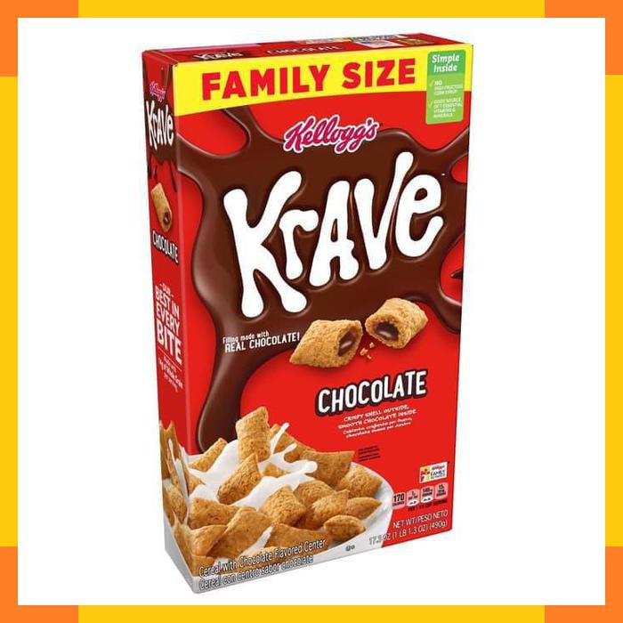 

Kellogg's Krave Chocolate Cereal Sereal Cokelat Krave Kellogs