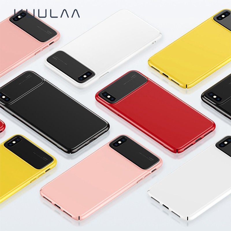 

KUULAA Casing Belakang Mewah Desain Shockproof Slim Efek Cermin untuk iPhone X