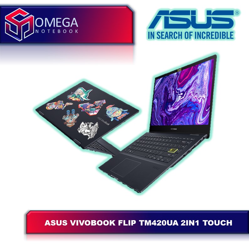 ASUS Vivobook Flip TM420UA Ryzen 7 5700 16GB 1TB SSD Vega 8 14,0 FHD IPS Windows 10