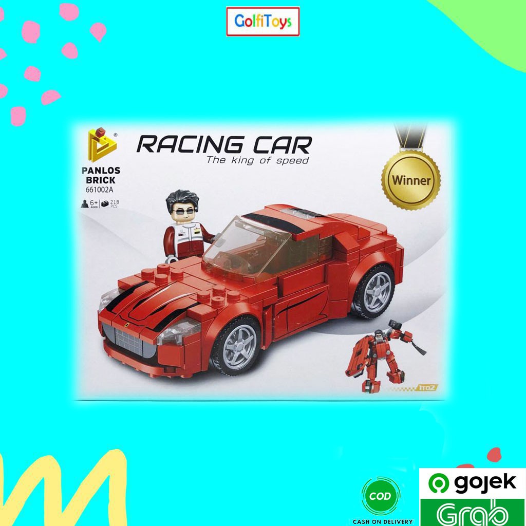 Brick Mainan Blok Balok Anak Panlos Brick Model Racing Car bisa jadi Robot