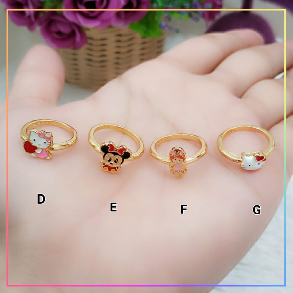 Cincin xuping cincin anak terlaris karakter imut hello kitty lapis emas gold CA 005