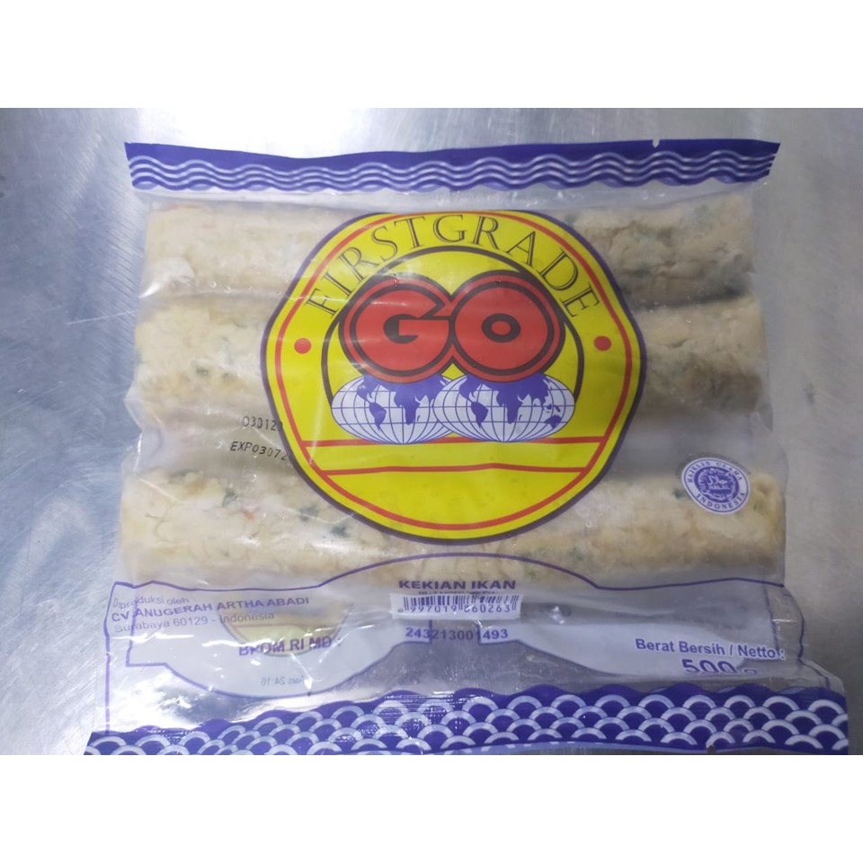 [FROZEN FOOD GO] KEKIAN IKAN ISI 3 LONJOR (500GR) FISH CAKE MAKANAN INSTAN SOSIS|BAKSO BPOM HALAL GOHIYONG NGOYONG