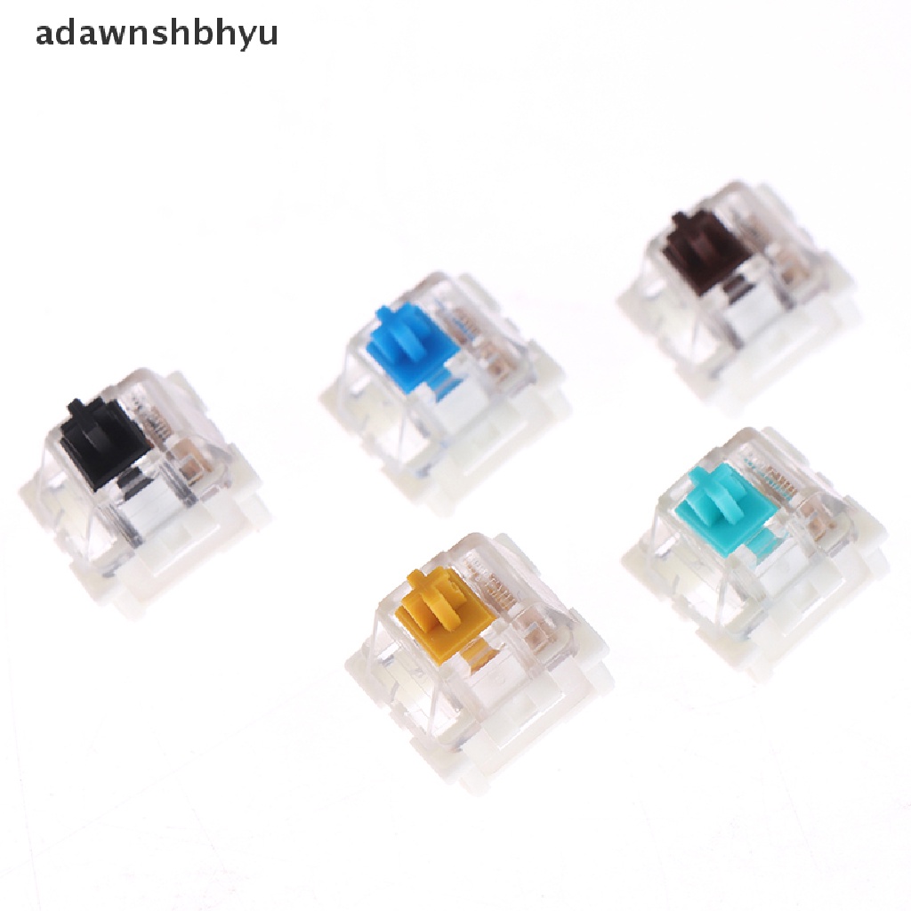 Adawnshbhyu 10Pcs/ Saklar outemu mx 3pin keyboard Mekanik Saklar Hitam Biru Coklat