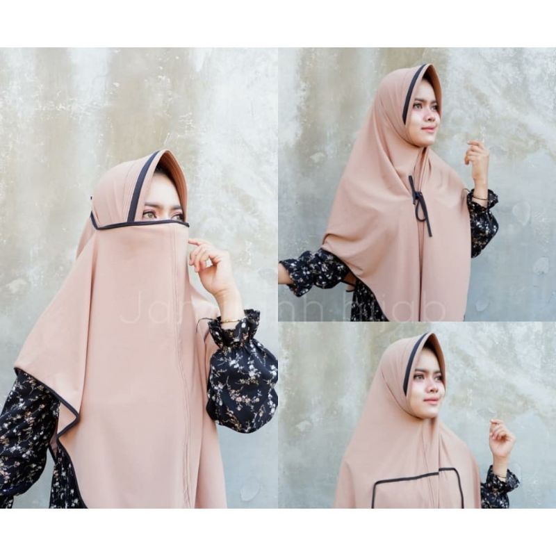 TERBARU HIJAB NIQOB JERSEY SUPER hijab instan masker Hijab niqob instan