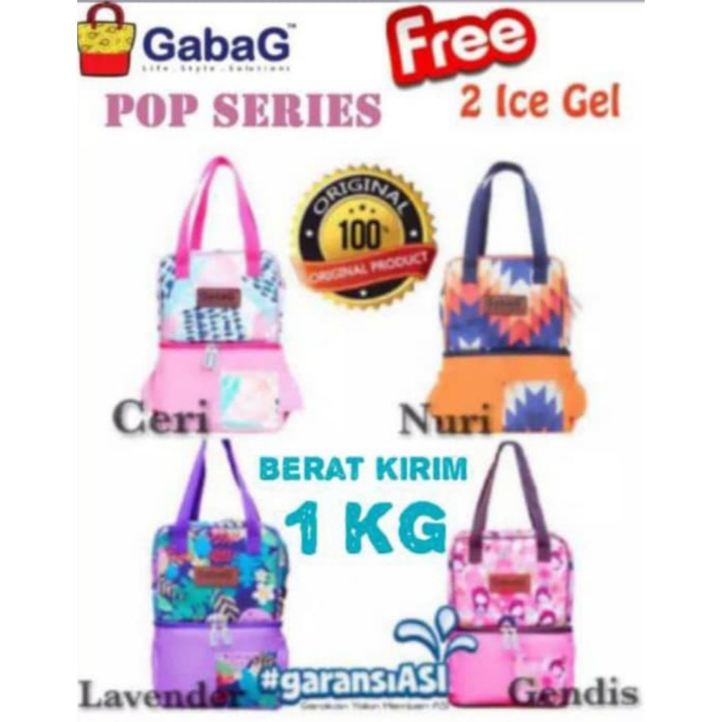 Myg -  1 KG - Gabag Cooler Bag POP Ceri - Nuri - Gendis - Lavender - Tas Asi - Free 2 Ice Gel