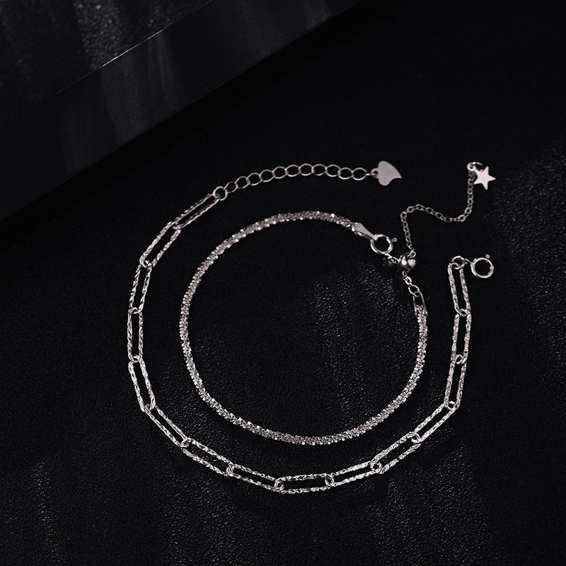 [Ready Stock]Fashion Plated 925 Sterling Silver Bracelet Light Luxury and Simplicity Bracelet