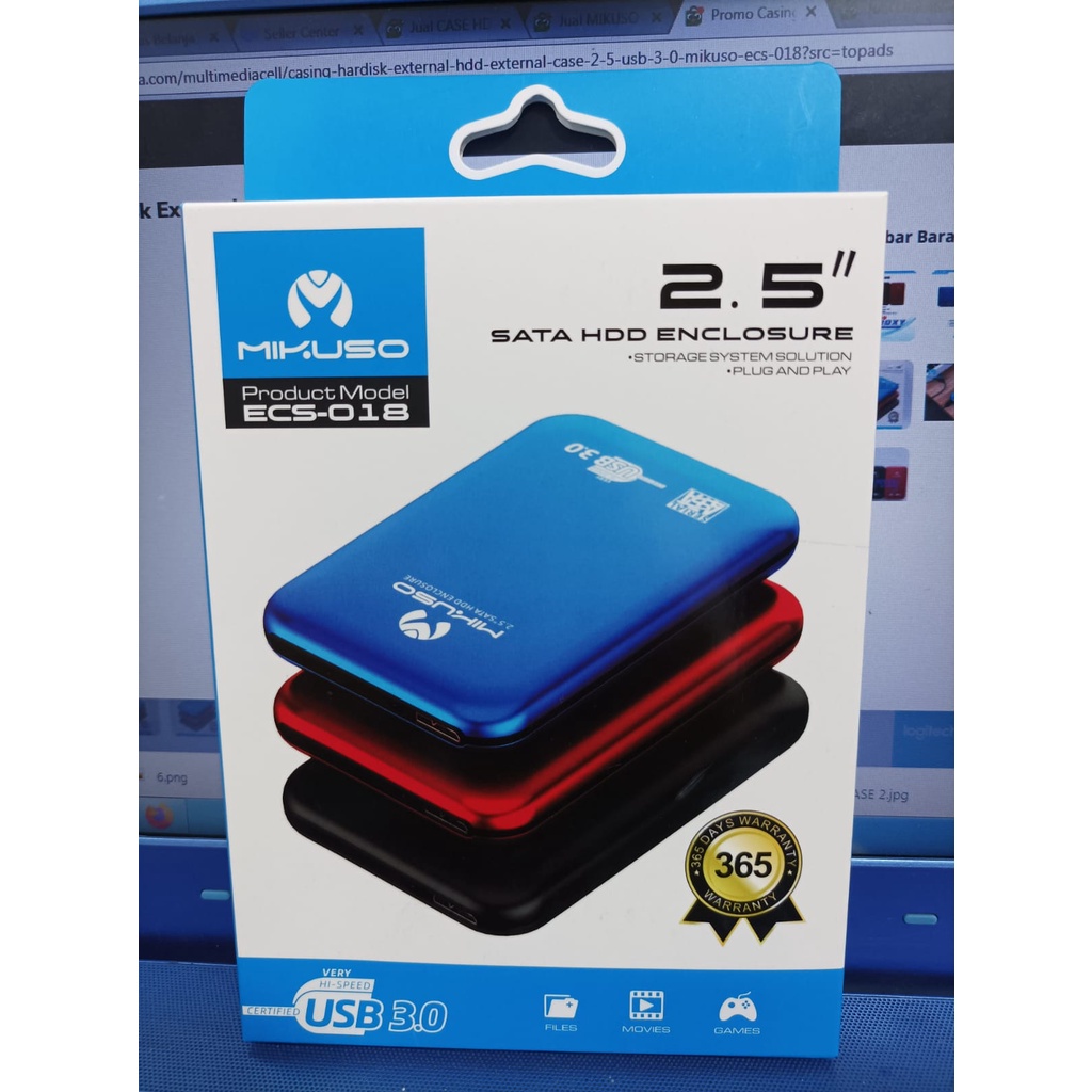 Casing Hardisk External HDD External Case 2.5&quot; USB 3.0 Mikuso ECS-018