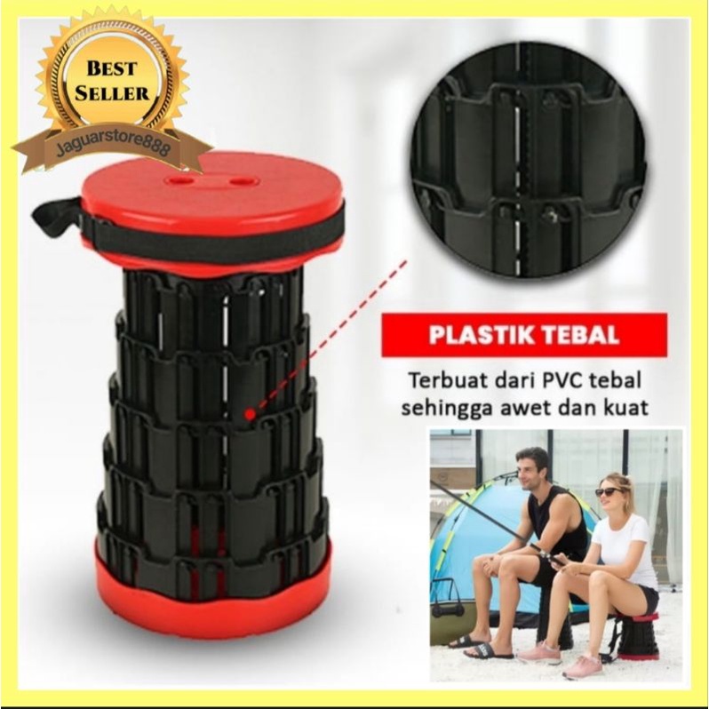 Kursi Piring Lipat Camping Kursi Lipat Outdoor Portable Bentuk Bundar Kursi Gunung Bangku